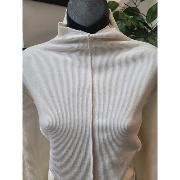 Women's 2 Piece Suit Size XL Beige Striped Rayon Casual Long Sleeve Straight Leg - Picture 14 of 15